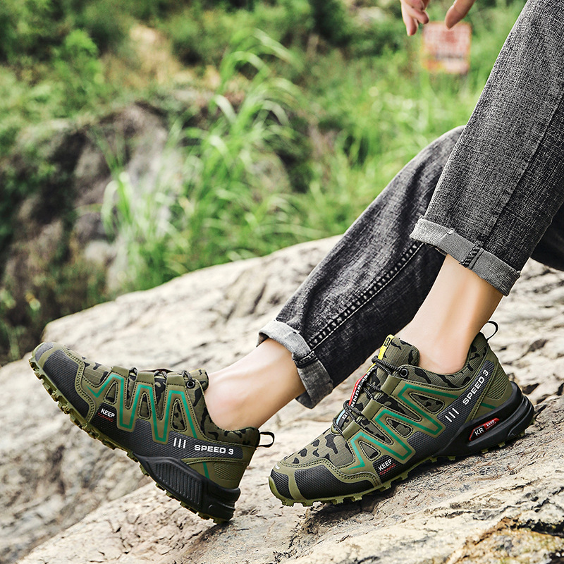 Herren Trail Running Schuhe Wasserdichte Wanderschuhe Dämpfung Outdoor Walking Sneakers All Terrain Trekking Robuste Trail_voghion.com
