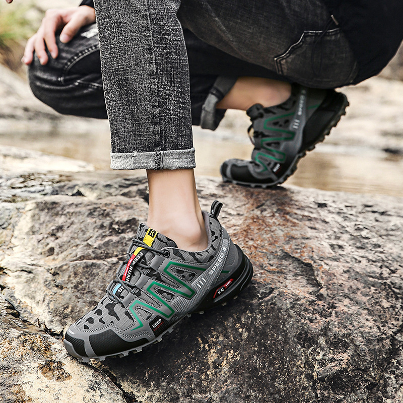 Herren Trail Running Schuhe Wasserdichte Wanderschuhe Dämpfung Outdoor Walking Sneakers All Terrain Trekking Robuste Trail_voghion.com
