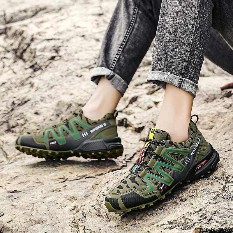 Herren Trail Running Schuhe Wasserdichte Wanderschuhe Dämpfung Outdoor Walking Sneakers All Terrain Trekking Robuste Trail_voghion.com