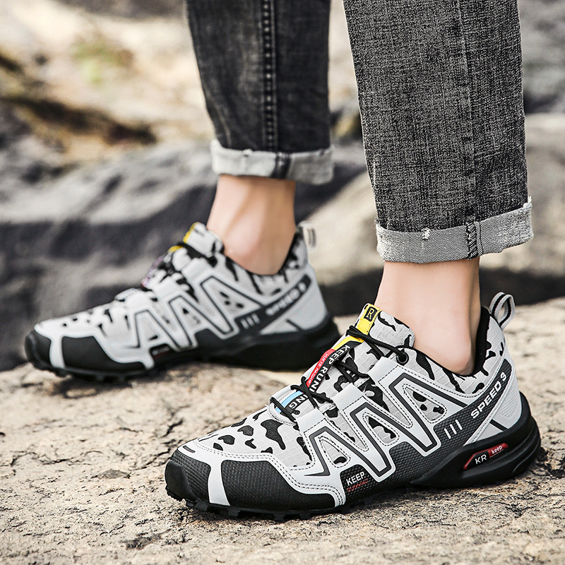 Herren Trail Running Schuhe Wasserdichte Wanderschuhe Dämpfung Outdoor Walking Sneakers All Terrain Trekking Robuste Trail_voghion.com
