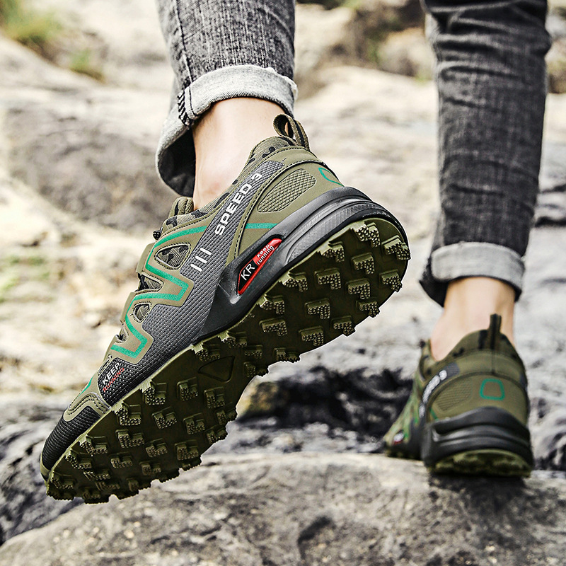 Herren Trail Running Schuhe Wasserdichte Wanderschuhe Dämpfung Outdoor Walking Sneakers All Terrain Trekking Robuste Trail_voghion.com