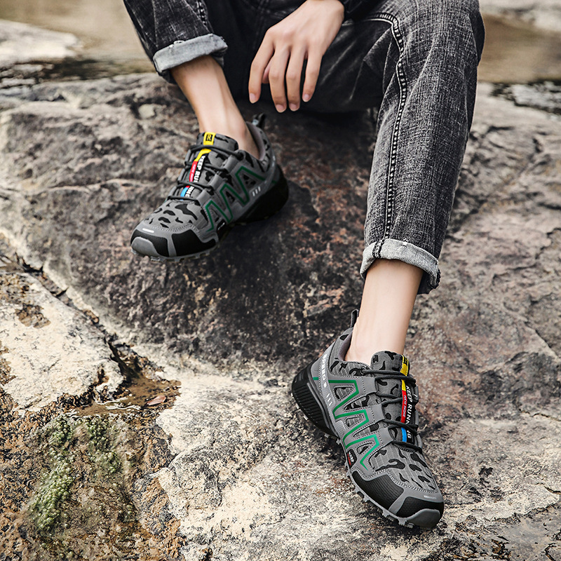 Herren Trail Running Schuhe Wasserdichte Wanderschuhe Dämpfung Outdoor Walking Sneakers All Terrain Trekking Robuste Trail_voghion.com
