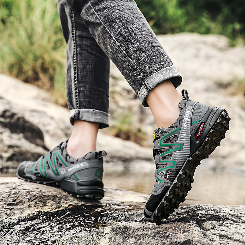 Herren Trail Running Schuhe Wasserdichte Wanderschuhe Dämpfung Outdoor Walking Sneakers All Terrain Trekking Robuste Trail_voghion.com