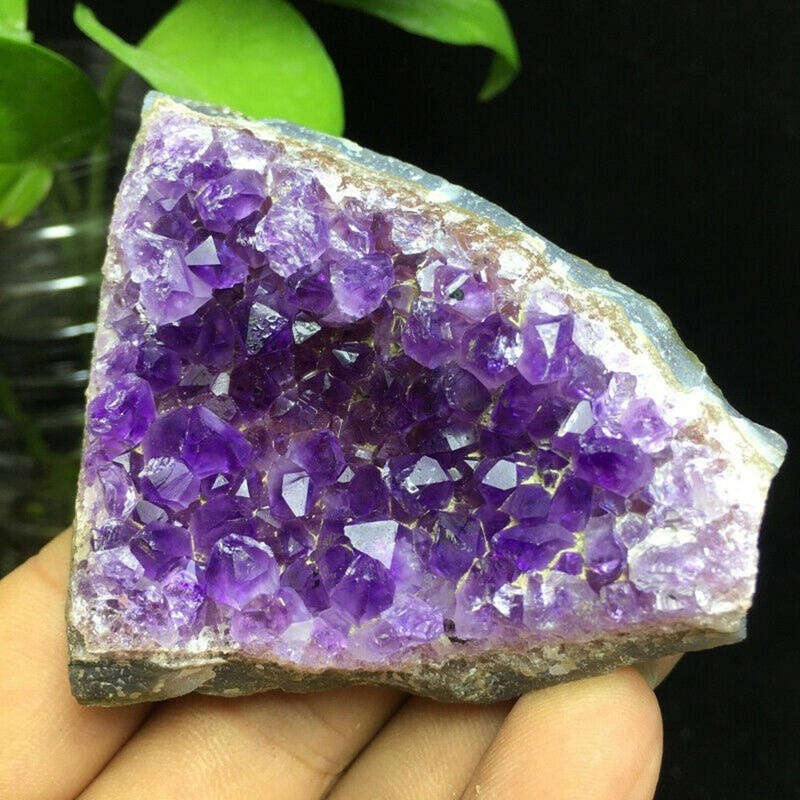 80-100g Natural Amethyst Gemstone Cluster Druzy Geode Quartz Crystal Reiki  Decor