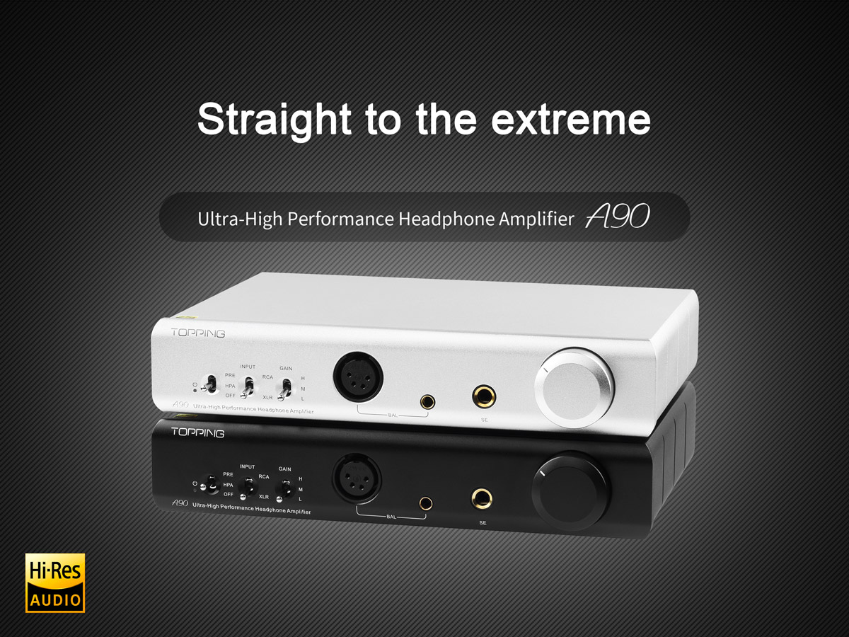 Ultra high-performing headphone amplifier Topping A90