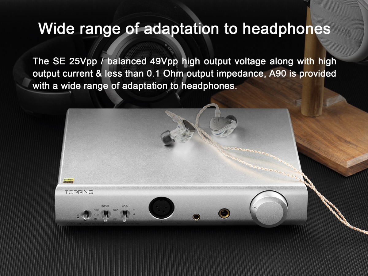 Wide range of adaptation to headphones