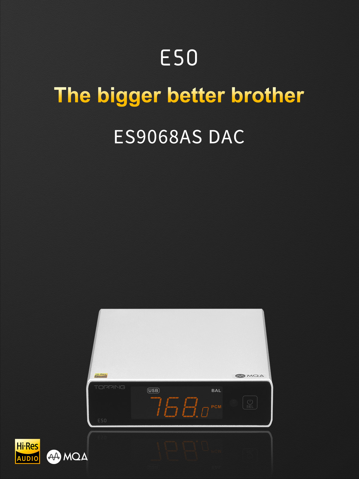 TOPPING E50 ES9068AS Digital to Analog Convertor (DAC)