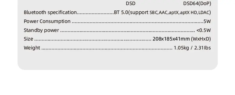 最前線の D300 D Aコンバーター Bluetooth 5.0対応 LDAC APTX APTX-HD AAC  SBC対応 ROHMフラッ