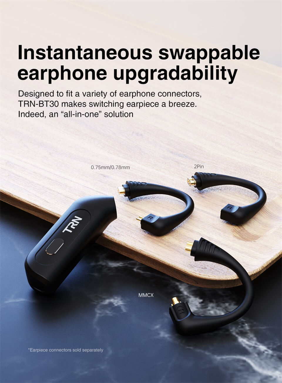 TRN BT30 Earphone Module Bluetooth 5.2 Wireless Ear Hook Upgrade Cabl