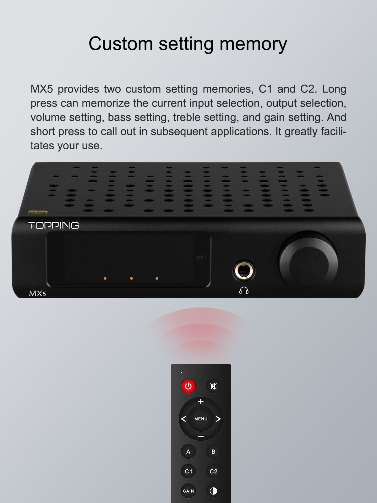 TOPPING MX5 Hi-Res Audio HIFI Decoder Support Bluetooth APTX