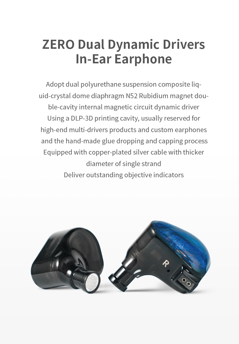 TRUTHEAR x Crinacle ZERO Dual Dynamic Drivers In-Ear Headphone 