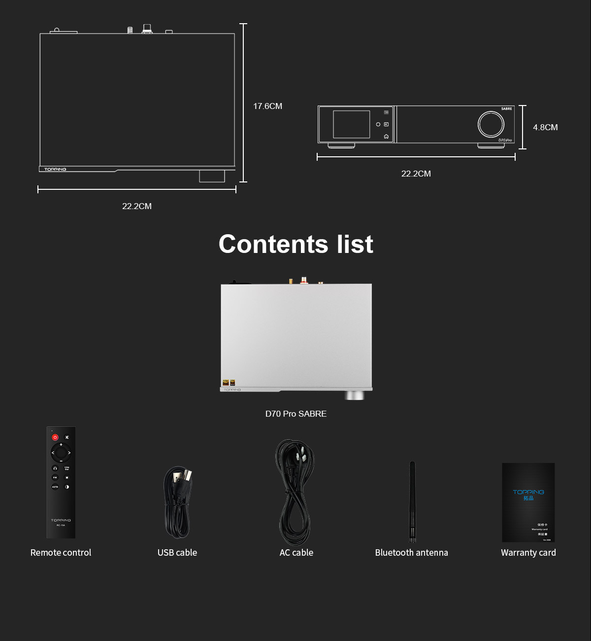 TOPPING D70PRO SABRE ES9039SPRO Digital to Analog Convertor (DAC)