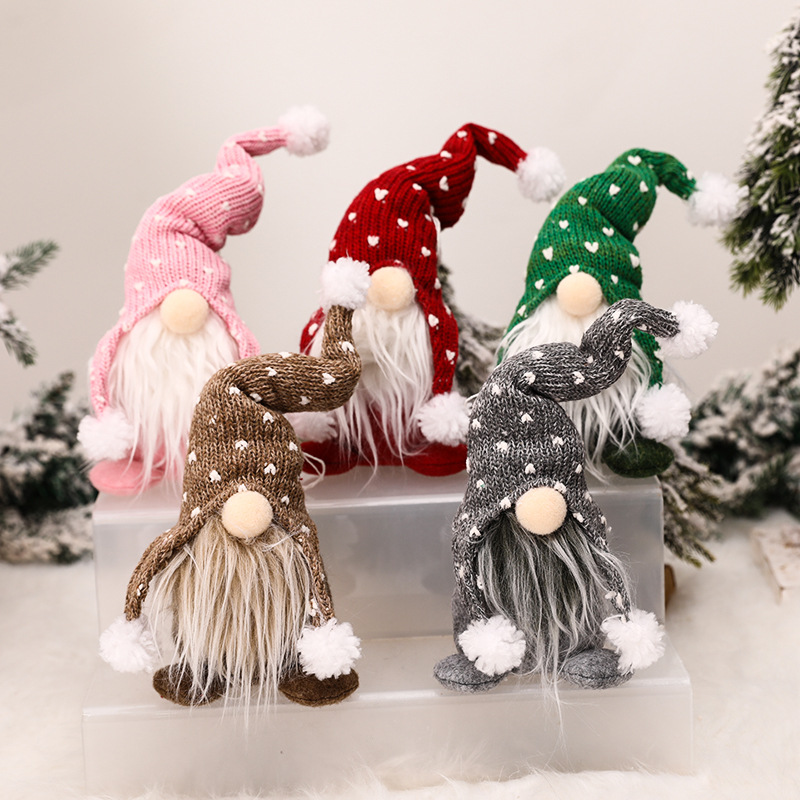 2 stuks kerstwichtel Wichtel figuren, Kerstmis pluche GNOME Kerstdwerg