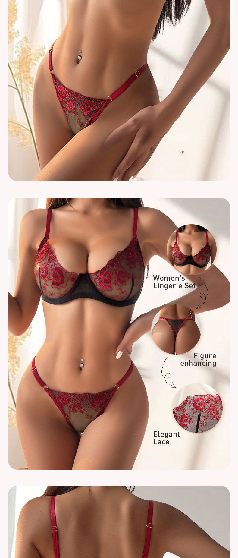 Seductive French Lace Bralette: Floral Lift & Breathable 8 909e8c5b289873e2de568ac479b9483b
