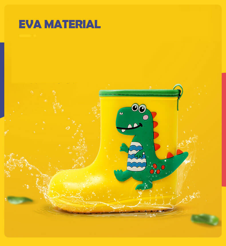Eva Cute Cartoon Children Rain Boots Anti-Skid Waterproof Boys Girls Rain Shoes