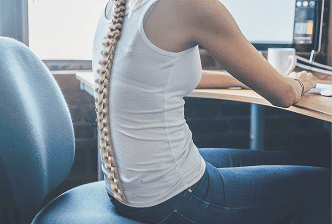 Almofada de cinto de suporte traseiro portátil para uma melhor postura sentada, cinta de correção perfeita Protetor de cintura ergonômico para alívio da dor lombar com caixa de presente, para mulheres dos homens