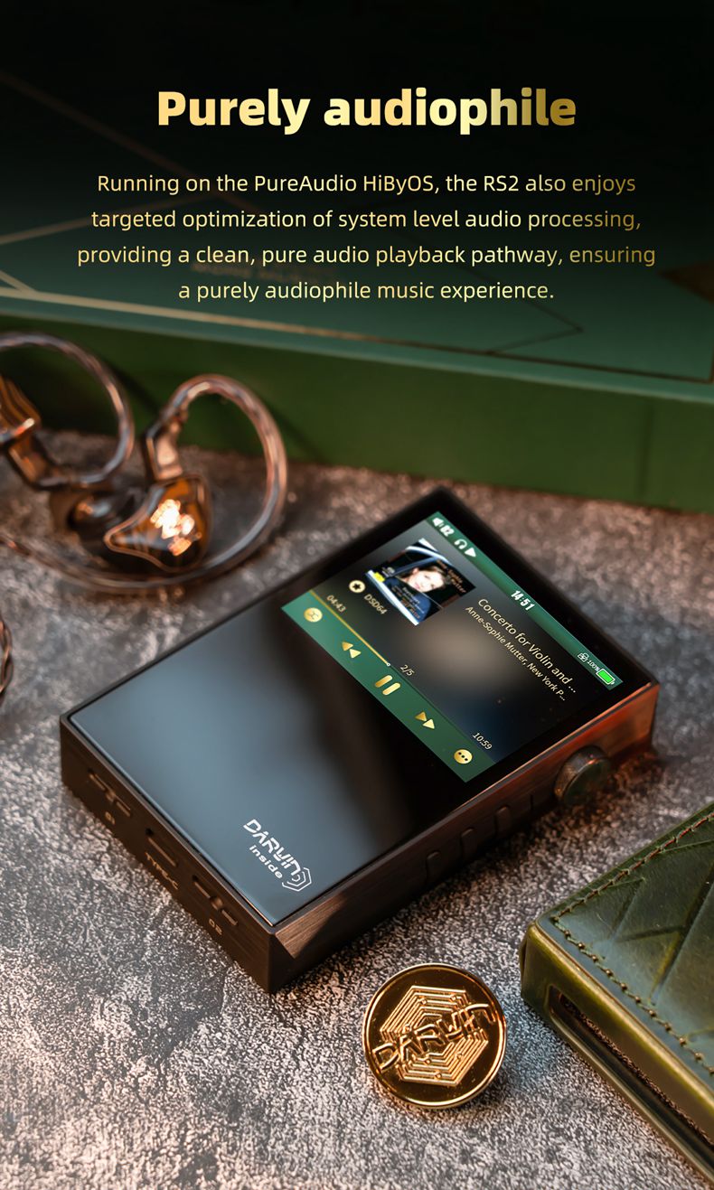 HiBy RS2 HiByOS PureAudio Version Portable Music Player With