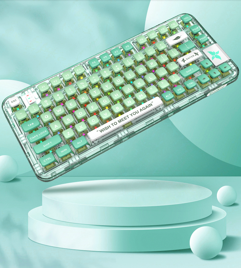 CoolKiller CK75 Transparent Three Mode Mechanical Keyboard