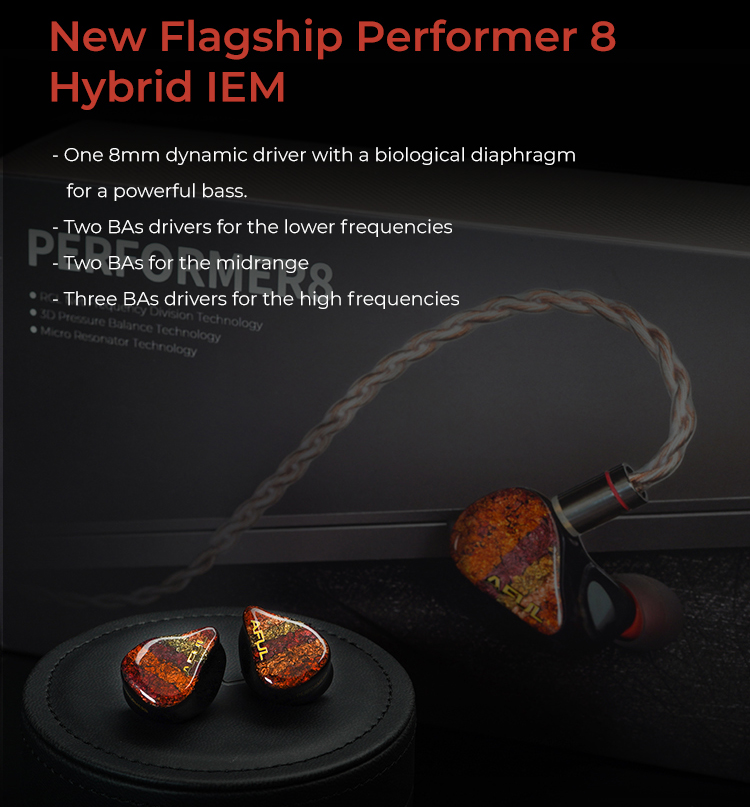 AFUL Performer8 1DD+7BA Hybrid IEMs — HiFiGo