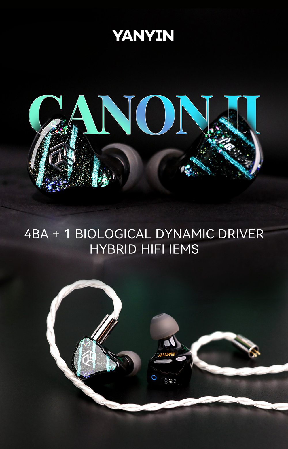 Yanyin Canon II 2 4BA + 1 гибридный Динамический драйвер HiFi IEMs |  AliExpress