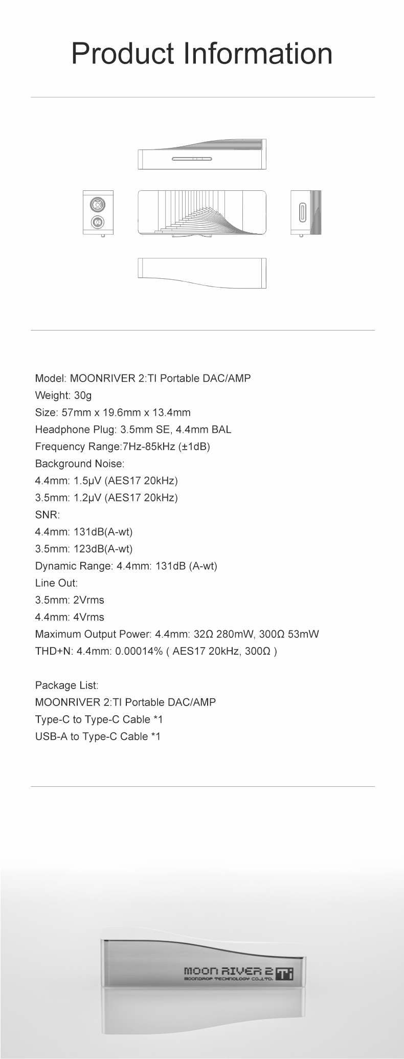 Moondrop MOONRIVER2 Ti Portable DAC & AMP-10