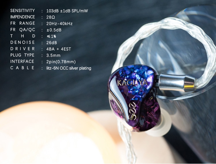 See Audio Kaguya 4BA + 4EST In-Ear Monitors IEMs Earphone — HiFiGo