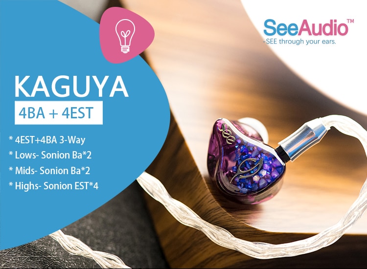 See Audio Kaguya 4BA + 4EST In-Ear Monitors IEMs Earphone — HiFiGo