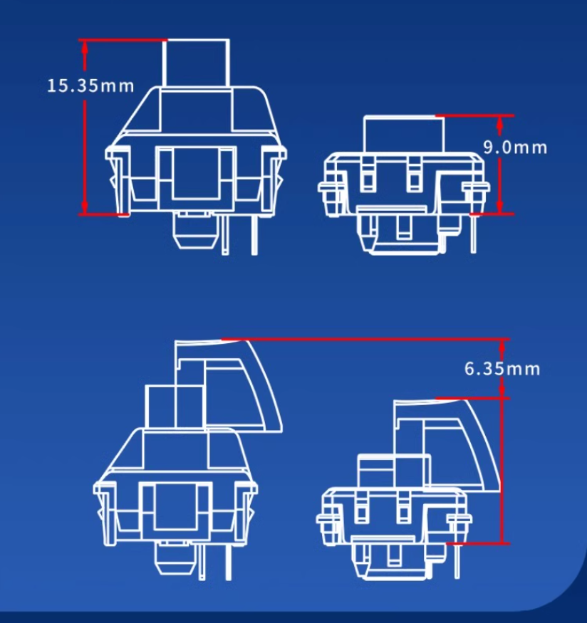 TTC Mini Low Profile Mechanical Switches-ipopular shop