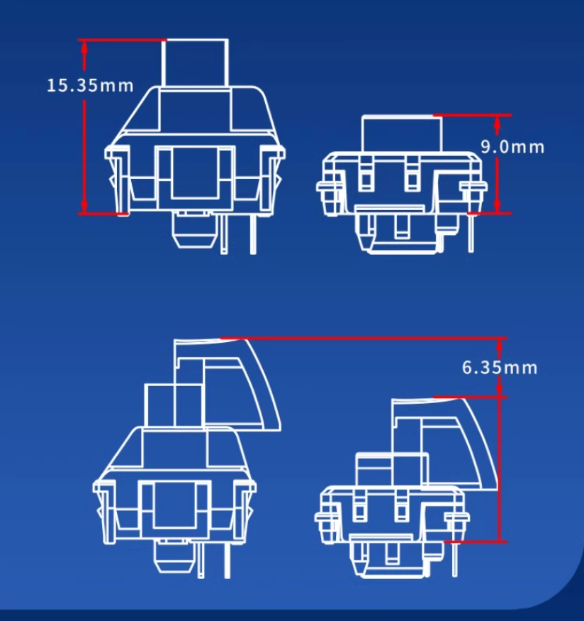 TTC Mini Low Profile Mechanical Switches-Ipopular Shop