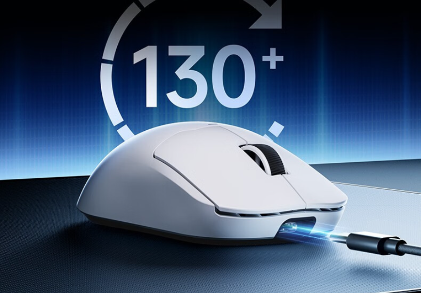 A5 pro max Wireless Gaming Mouse- Ultra Lightweight, 59g, 130 Hour Battery  Life, Dual Wireless Connectivity bluetooth mouse, Precision Sensor - White  