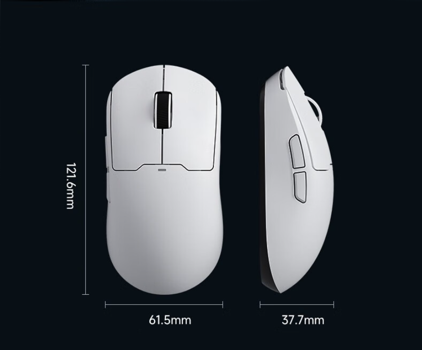 A5 pro max Wireless Gaming Mouse- Ultra Lightweight, 59g, 130 Hour Battery  Life, Dual Wireless Connectivity bluetooth mouse, Precision Sensor - White  