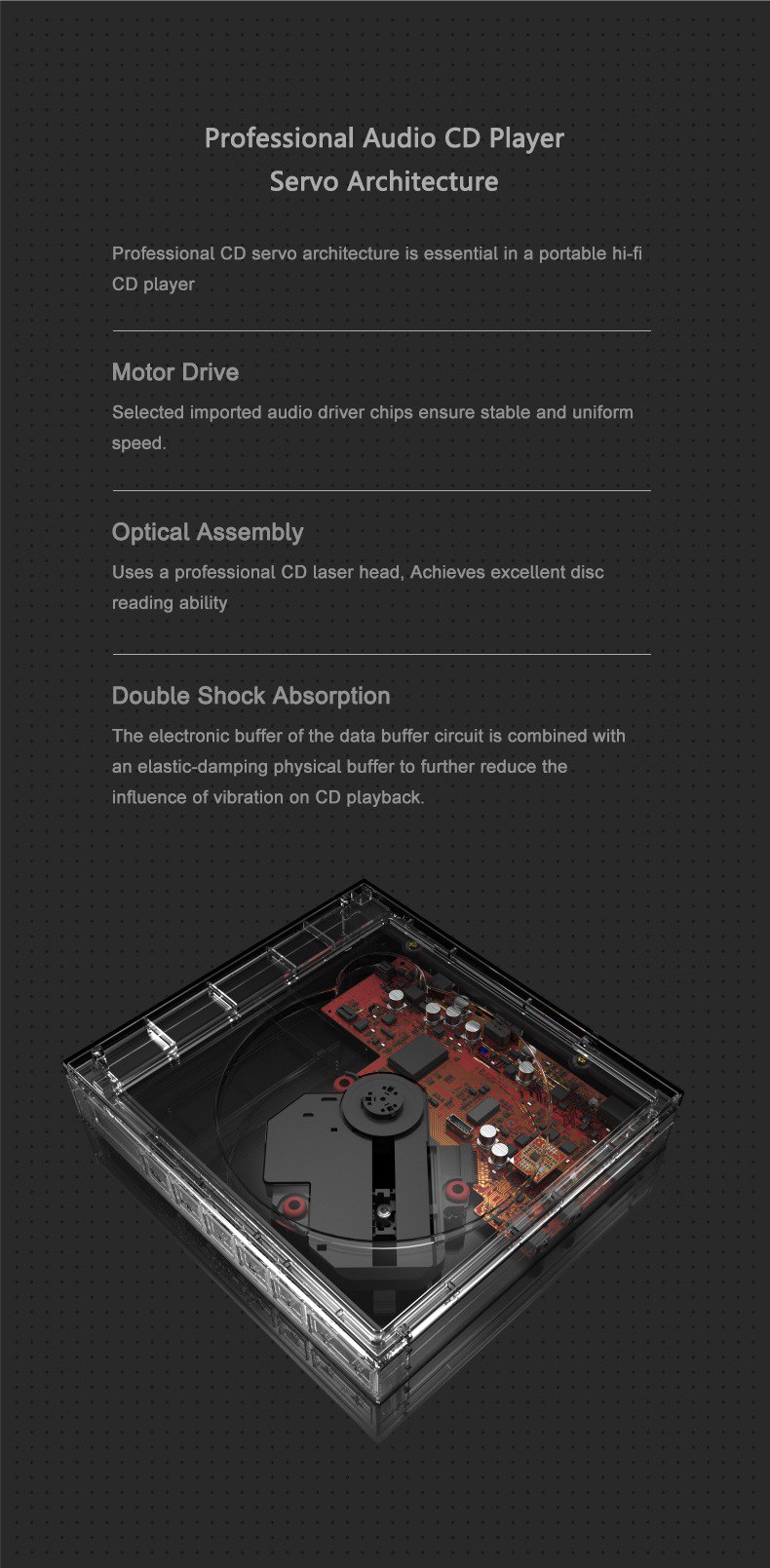 MOONDROP DiscDream Multi-Purpose HiFi Portable CD Music Player