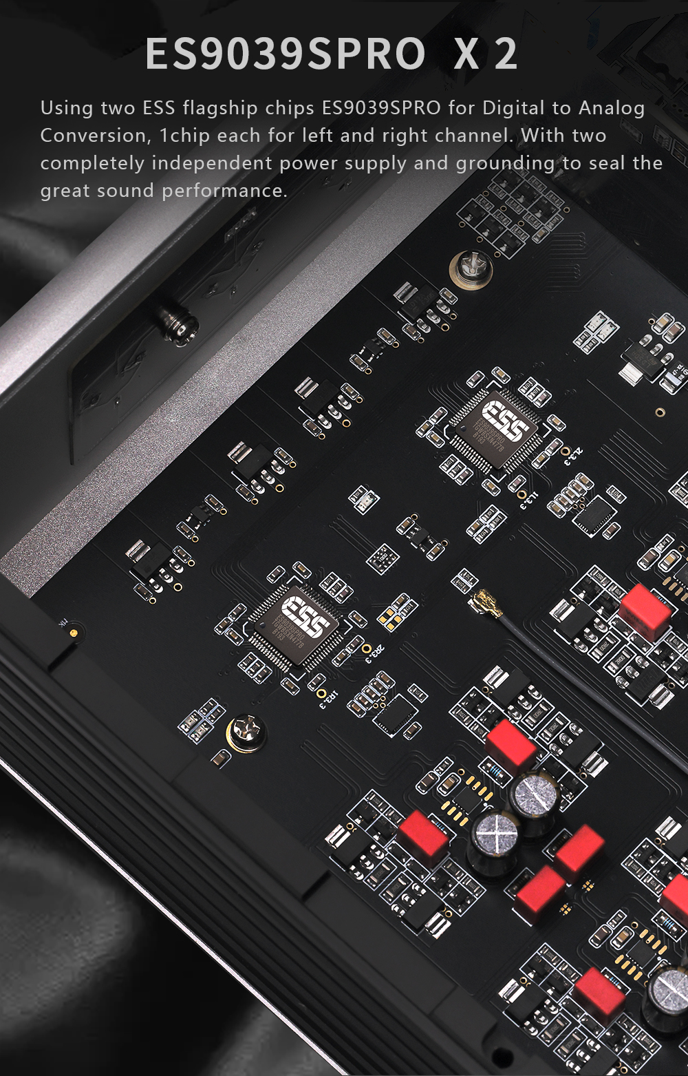 DAC Préamplificateur Gustard X26III - Double ES9039SPRO, Entrées USB/Réseau/AES/IIS, Sorties XLR/RCA