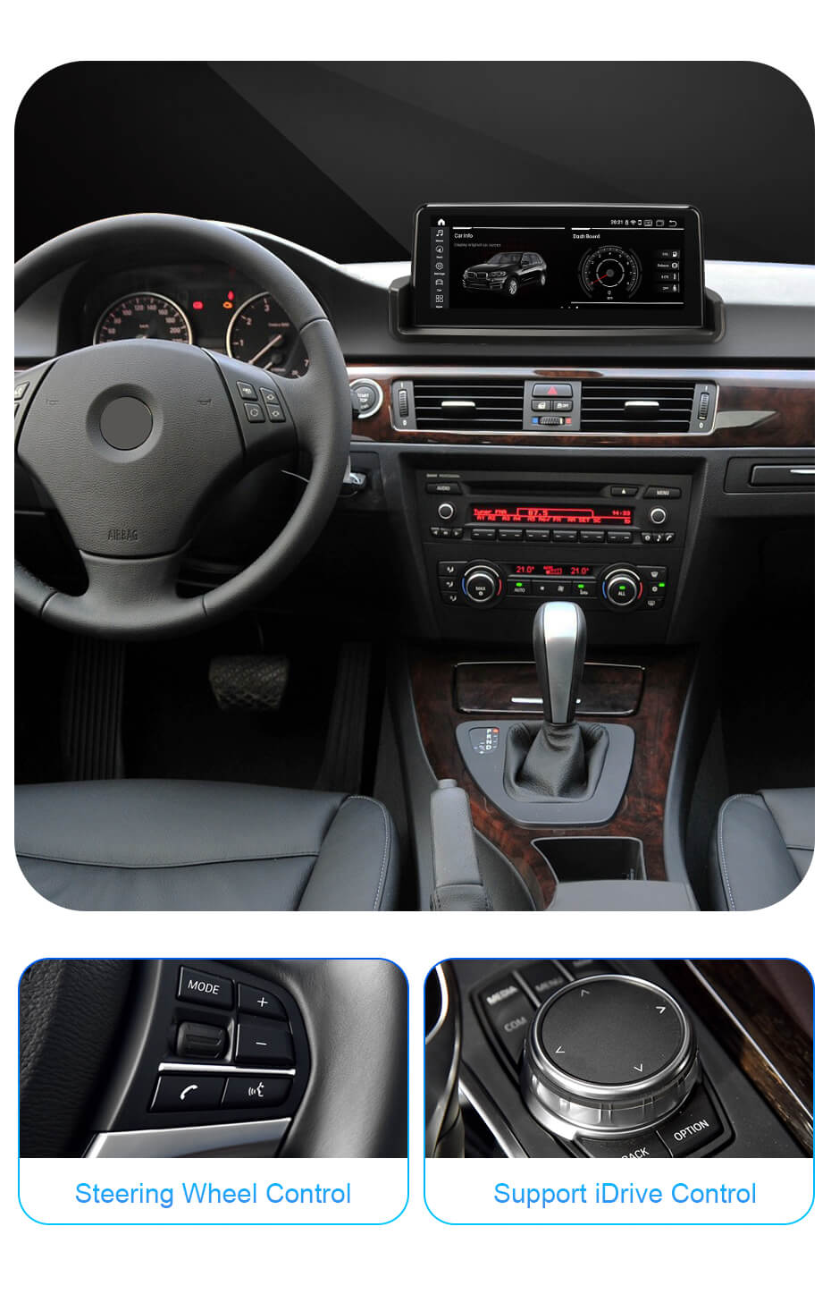Display for BMW E90 E91 E92 E93 incl M3 CANCHECKED - JRM RACING AB