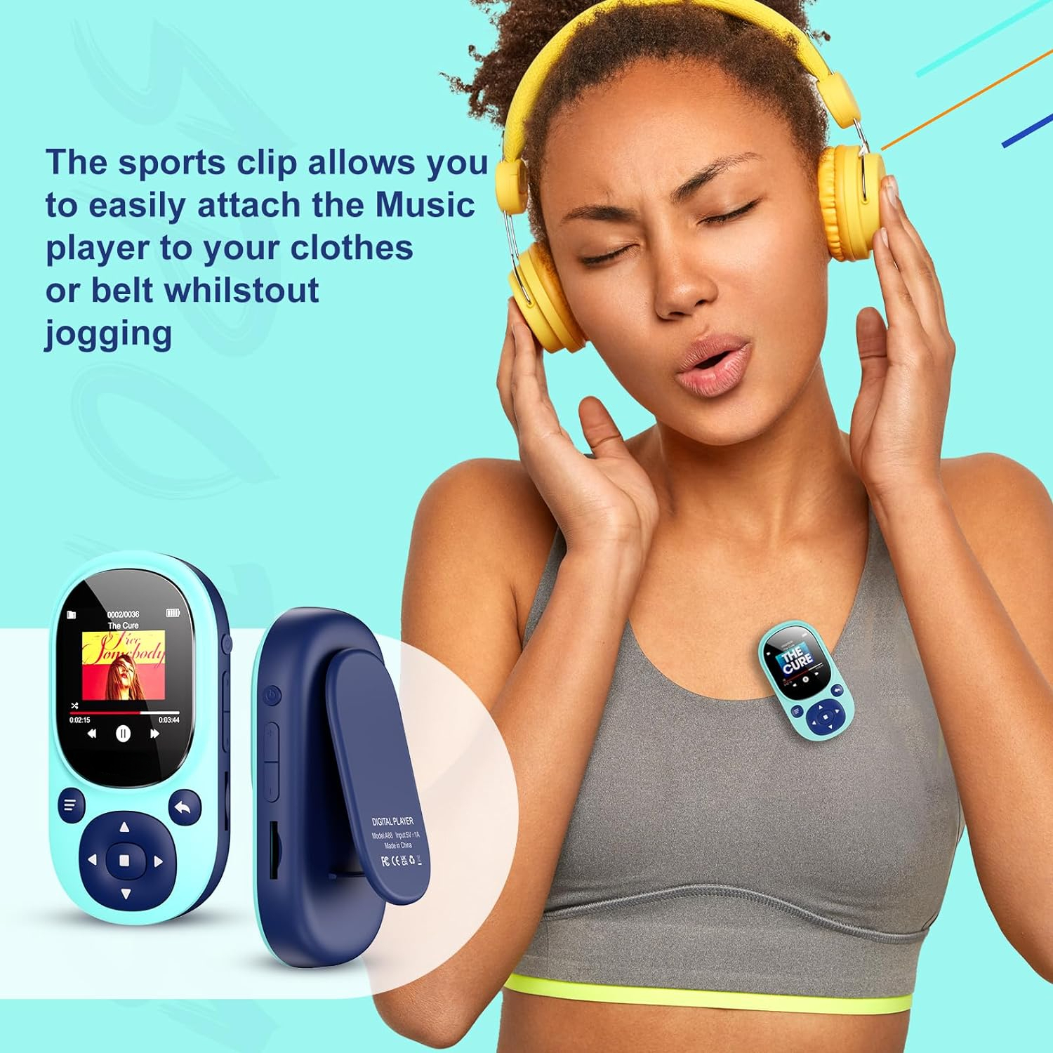 thumbnail image 2 of Bluetooth 5.3, mini reproductor de música portátil con grabación de radio fm, reproductor de música infantil mp3 con podómetro MP3 y reproductor mp4, 2 of 7