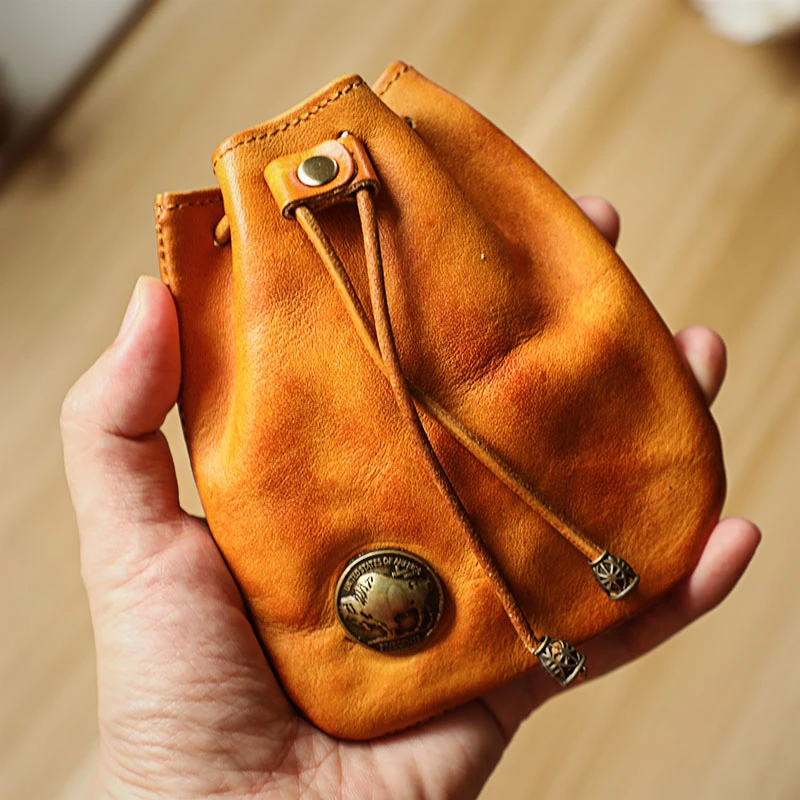 Retro Leather Storage Car Key Bag Coin Purse – retrosea