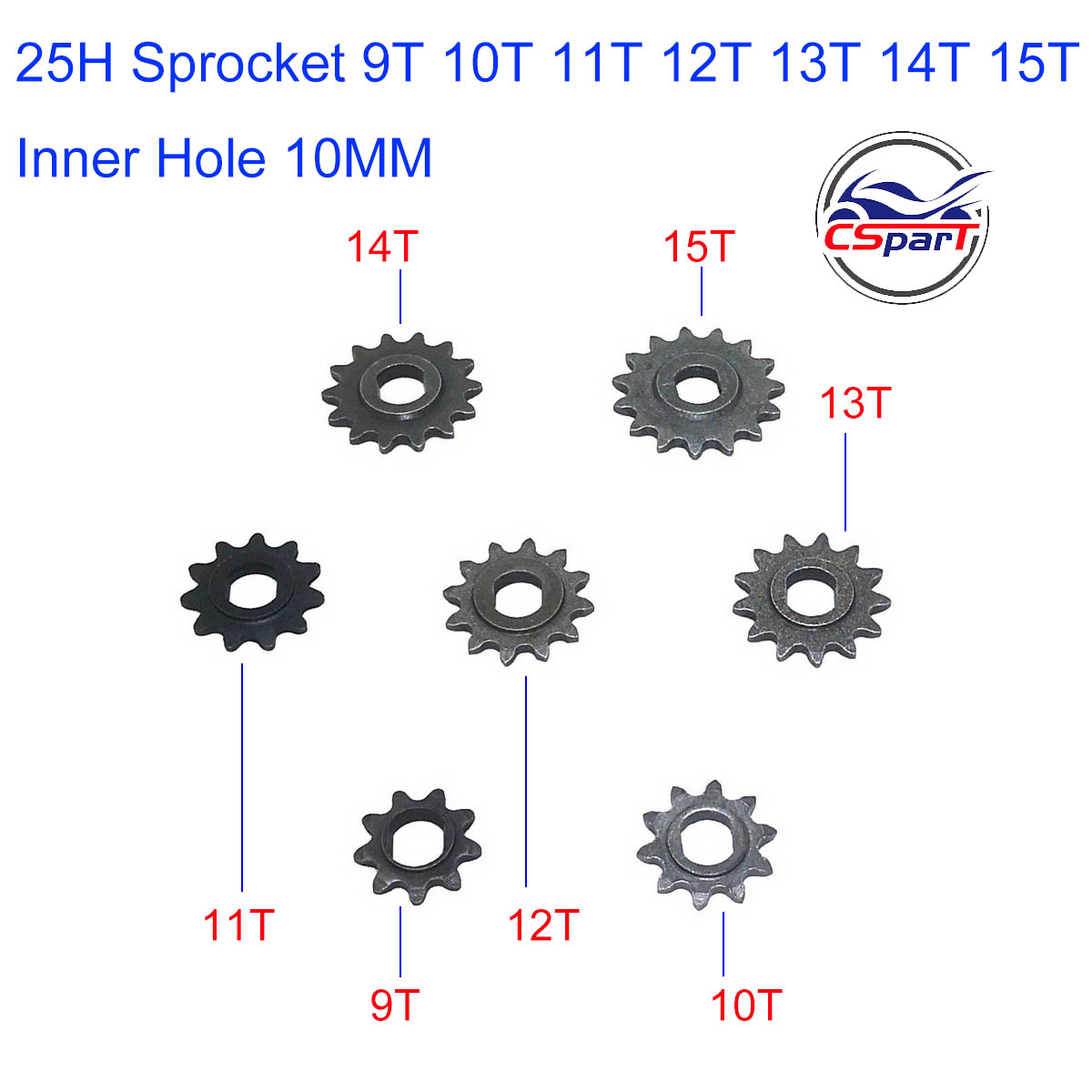 25H Gear Sprocket Oval 10MM Razor EVO IZIP 500W 800W 1000W E
