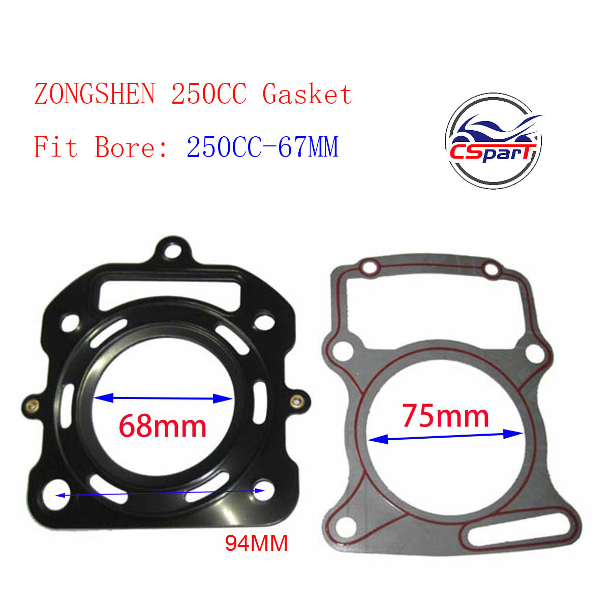 YGJRXF Kit Guarnizione Cilindro Pistone 250cc 67mm Per - Foto 5