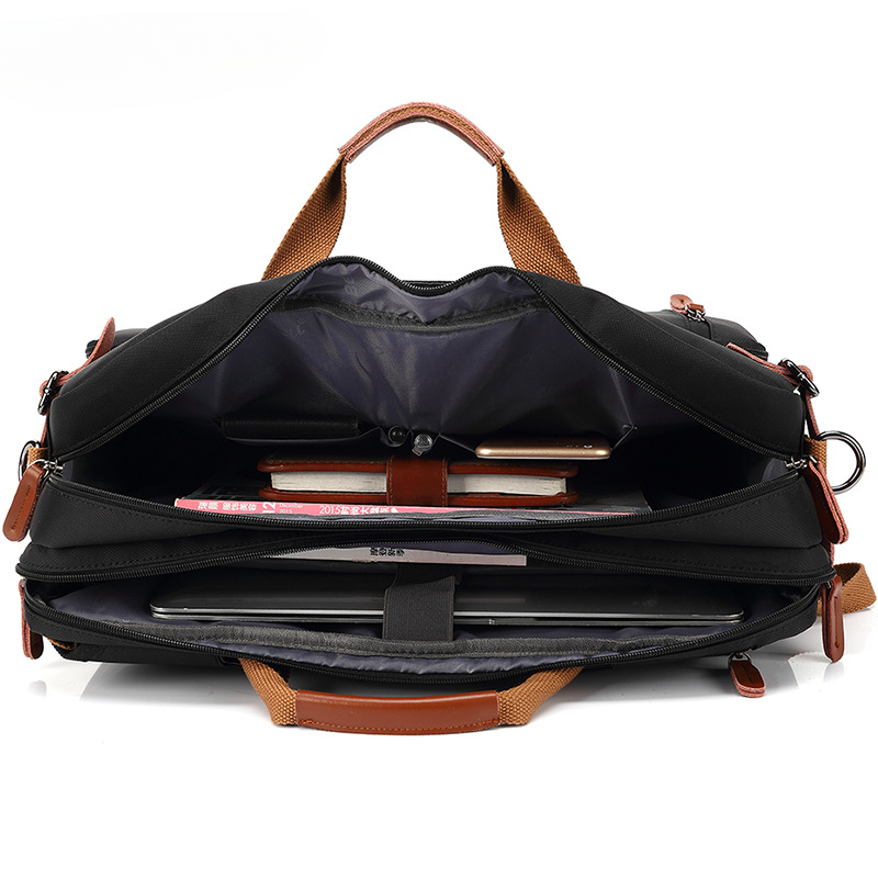 Wasserabweisende Retro-Aktentasche für Herren, multifunktionaler Rucksack, Business-Laptoptasche, Aktentasche, Dokumententasche, Taschen mit Griff oben, Umhängetasche, Computertasche_voghion.com
