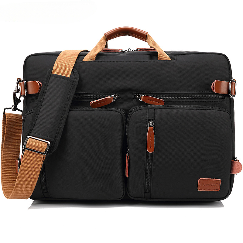 Wasserabweisende Retro-Aktentasche für Herren, multifunktionaler Rucksack, Business-Laptoptasche, Aktentasche, Dokumententasche, Taschen mit Griff oben, Umhängetasche, Computertasche_voghion.com