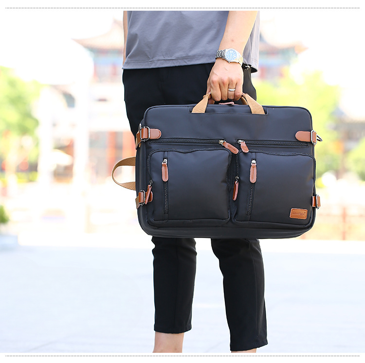Wasserabweisende Retro-Aktentasche für Herren, multifunktionaler Rucksack, Business-Laptoptasche, Aktentasche, Dokumententasche, Taschen mit Griff oben, Umhängetasche, Computertasche_voghion.com
