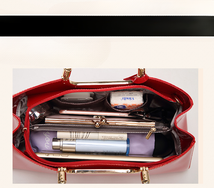 Lackleder Henkeltasche für Damen Modische Armbandtasche Damenhandtasche_voghion.com