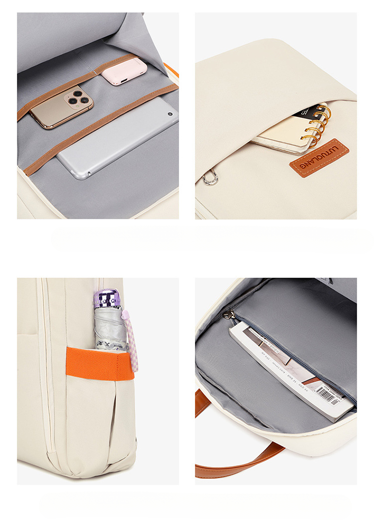 Sac à dos d'ordinateur Oxford pour filles, sac à dos d'affaires, sacs pour ordinateur portable à la mode pour femmes, cartables pour étudiants, sacs à bandoulière souples_voghion.com