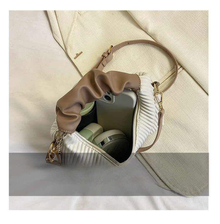 Streifen Handtasche für Mädchen Designer Schultertaschen Vielseitige Pu Leder Cross-Body Tasche Damen Mode Taschen Hobos_voghion.com