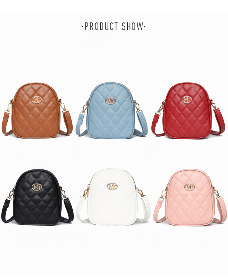 Portafogli per telefono in pelle PU leggera per donna Mini borse a tracolla anti-acqua Borse a tracolla alla moda Piccole borse per cellulari Portafogli_voghion.com