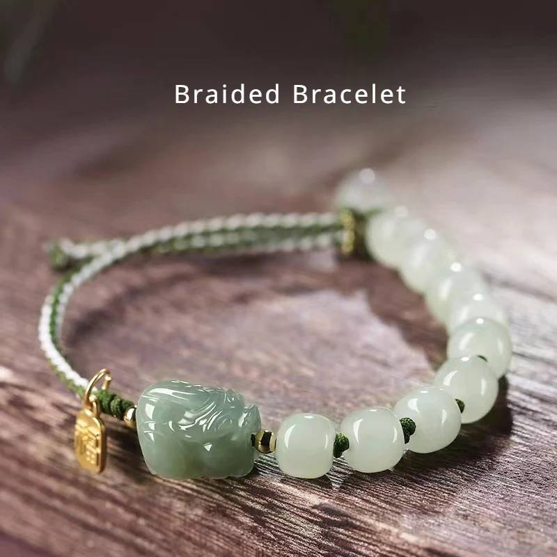 Wealth-Attracting Pixiu and Hetian Jade Bracelet for good luck, protection, wealth, and success5