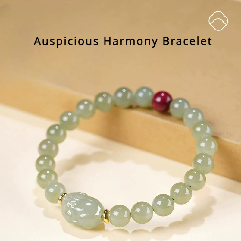 Wealth-Attracting Pixiu and Hetian Jade Bracelet for good luck, protection, wealth, and success2
