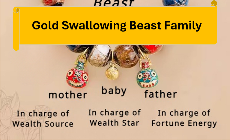 Gold Swallowing Beast Incense Ash Liuli Bracelet for Attracting Wealth0