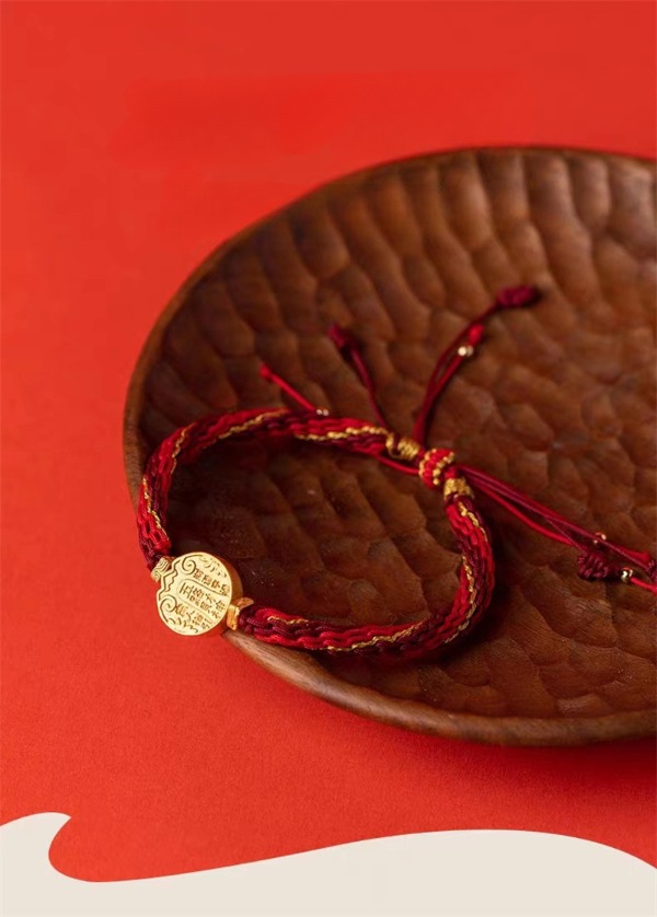 Tibetan Five Wealth Gods Vajra Knot Braided Bracelet for good luck, protection, Buddhist guardianship, wealth, and health3