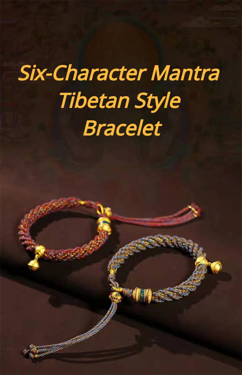 Six-Character Mantra Tibetan Style Bracelet for good luck, protection, Buddhist Guardian, wealth, and health3